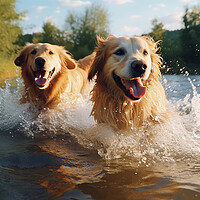 Buy canvas prints of Golden Retrievers by Steve Smith