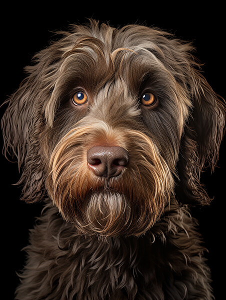 Labradoodle Portrait Picture Board by Steve Smith