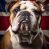 Buy canvas prints of British Bulldog Portrait by Steve Smith