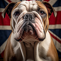 Buy canvas prints of British Bulldog Portrait by Steve Smith