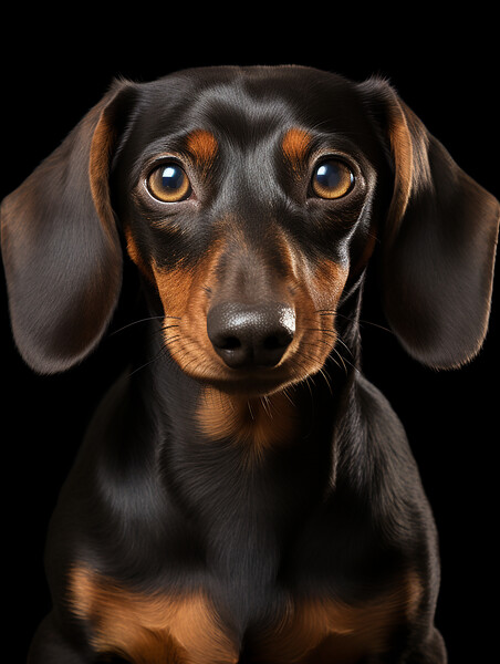 Minature Short Haired Dachshund Picture Board by Steve Smith