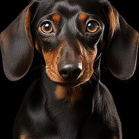 Buy canvas prints of Minature Short Haired Dachshund by Steve Smith