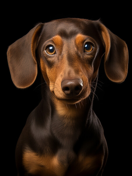 Minature Short Haired Dachshund Picture Board by Steve Smith