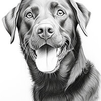 Buy canvas prints of Pencil Drawing Black Labrador by Steve Smith