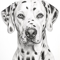 Buy canvas prints of Pencil Drawing Dalmatian by Steve Smith