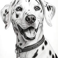 Buy canvas prints of Pencil Drawing Dalmatian by Steve Smith
