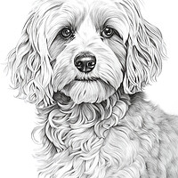 Buy canvas prints of Pencil Drawing Cockapoo by Steve Smith