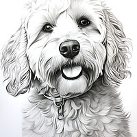 Buy canvas prints of Pencil Drawing Labradoodle by Steve Smith