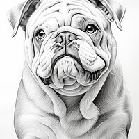 Buy canvas prints of Pencil Drawing British Bulldog by Steve Smith