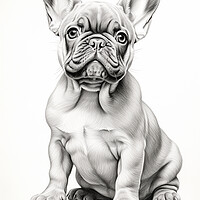 Buy canvas prints of Pencil Drawing French Bulldog by Steve Smith