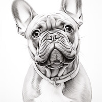 Buy canvas prints of Pencil Drawing French Bulldog by Steve Smith