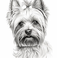 Buy canvas prints of Pencil Drawing Yorkshire Terrier by Steve Smith