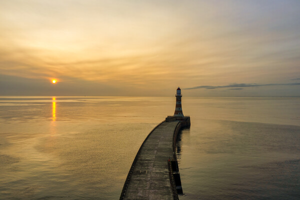 Roker Pier Sunrise Picture Board by Steve Smith