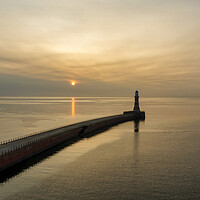 Buy canvas prints of Roker Pier At Sunrise by Steve Smith