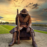 Buy canvas prints of Tommy at Seaham by Steve Smith