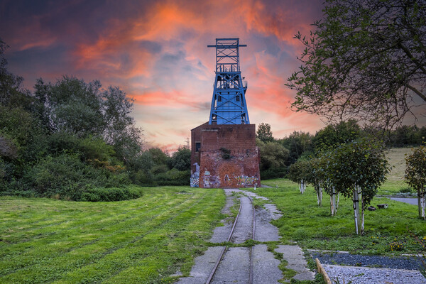 Sunrise Barnsley Main Colliery Picture Board by Steve Smith