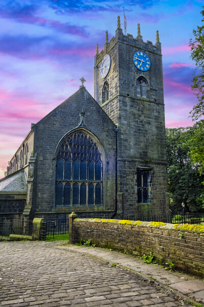 St Michael & All Angels Church Haworth Picture Board by Steve Smith