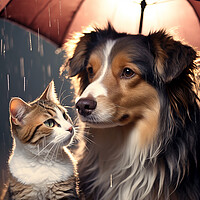 Buy canvas prints of Raining Cats And Dogs by Steve Smith