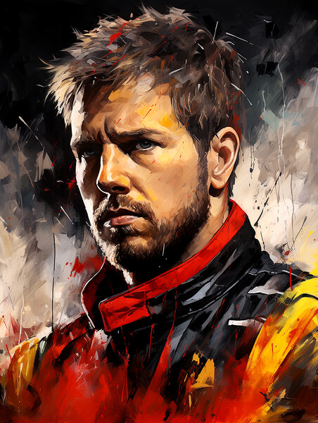 Sebastian Vettel Picture Board by Steve Smith