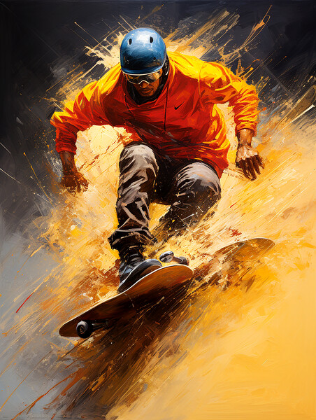 Skate Boarder Picture Board by Steve Smith