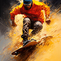 Buy canvas prints of Skate Boarder by Steve Smith