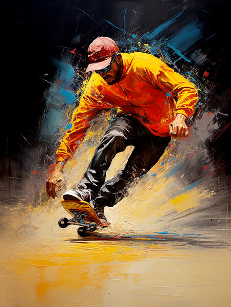 Skate Boarder Picture Board by Steve Smith