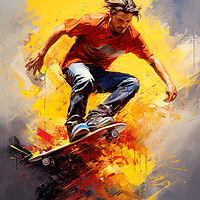 Buy canvas prints of Skate Boarder by Steve Smith