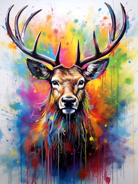 Scottish Stag Portrait Picture Board by Steve Smith