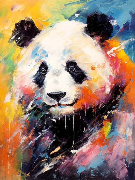 Giant Panda Portrait Picture Board by Steve Smith