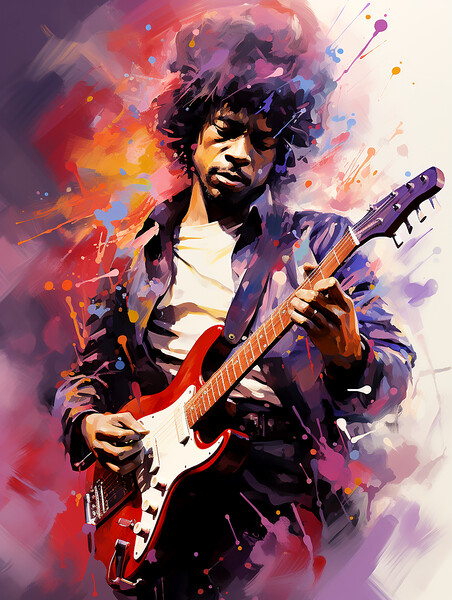 Jimi Hendrix Picture Board by Steve Smith