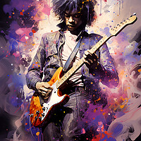 Buy canvas prints of Jimi Hendrix by Steve Smith
