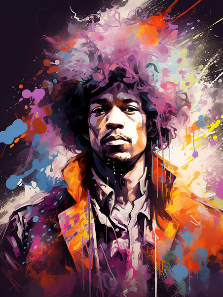 Jimi Hendrix Picture Board by Steve Smith