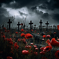 Buy canvas prints of Flanders Field Poppies by Steve Smith