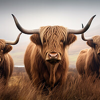 Buy canvas prints of Highland Cows by Steve Smith