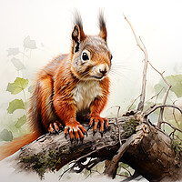 Buy canvas prints of The Red Squirrel by Steve Smith