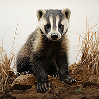 Buy canvas prints of The Badger by Steve Smith