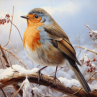 Buy canvas prints of The Robin by Steve Smith