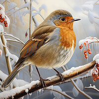 Buy canvas prints of The Robin by Steve Smith