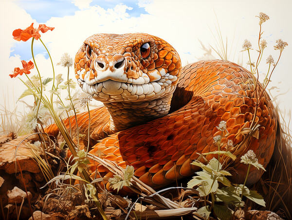 Common Adder Picture Board by Steve Smith