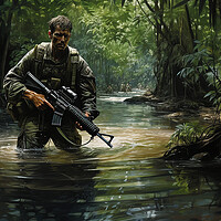 Buy canvas prints of Jungle Warfare by Steve Smith