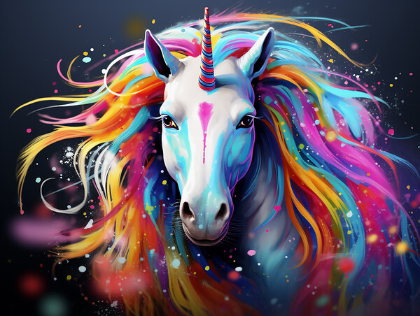 Unicorn Colour Splash Picture Board by Steve Smith