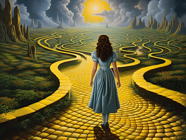 Follow The Yellow Brick Road Picture Board by Steve Smith