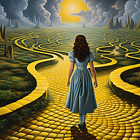 Buy canvas prints of Follow The Yellow Brick Road by Steve Smith