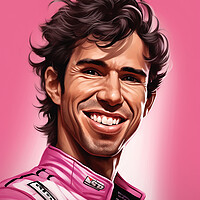 Buy canvas prints of Caricature of Sergio Perez by Steve Smith