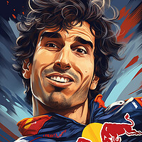 Buy canvas prints of Caricature of Carlos Sainz by Steve Smith