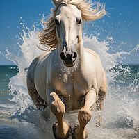 Buy canvas prints of Camargue Horse by Steve Smith