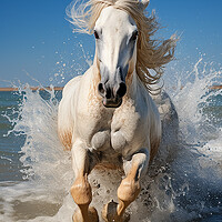 Buy canvas prints of Camargue Horse by Steve Smith
