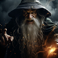 Buy canvas prints of A Very Angry Wizard by Steve Smith
