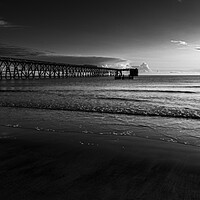 Buy canvas prints of Steetley Pier Black And White by Steve Smith