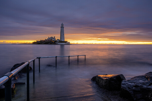 St Marys Lighthouse Whitley Bay Picture Board by Steve Smith
